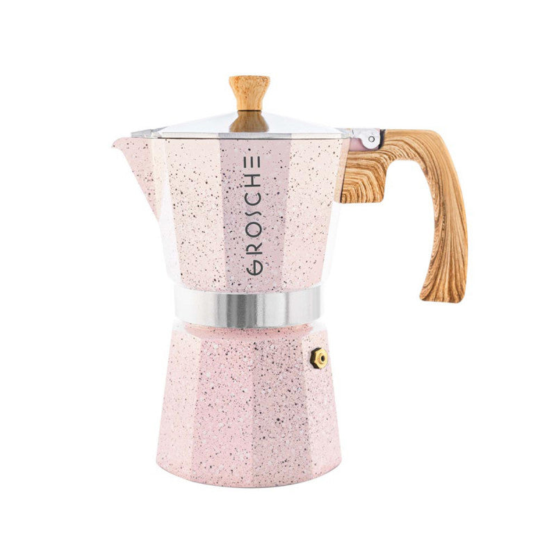 Cafetière italienne 6 tasses Grosche rose - 1